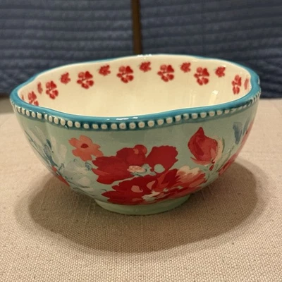 Precioso cuenco de sopa/cereal de jardín de mujer pionera tazón de 6" x 3” - diseño floral Foto 1 de 4