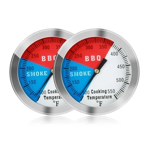 BBQ Thermometer Temperature Gauge, 2Inch Stainless Steel Barbecue Charcoal Gr... - Picture 1 of 7