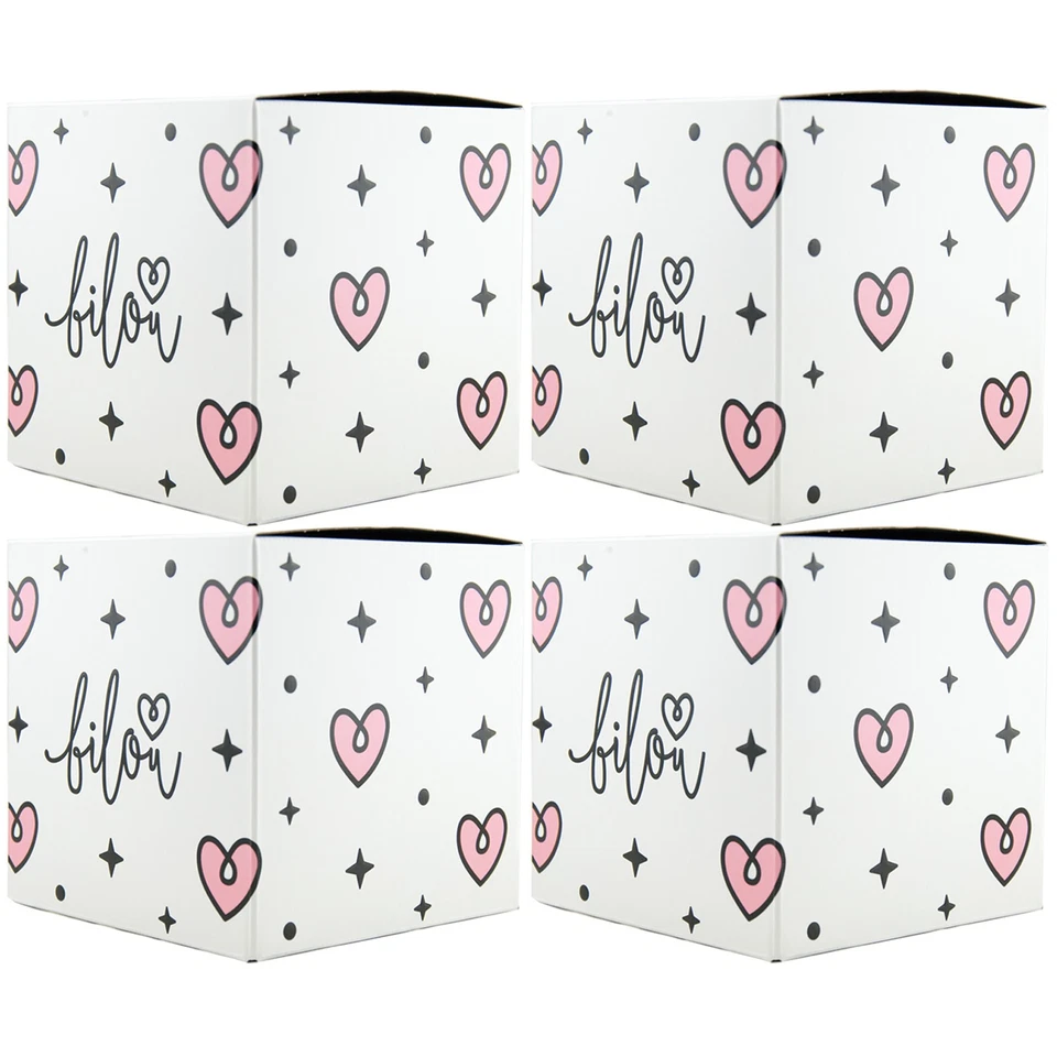 bilou Geschenkset CARAMEL MACARON X-Mas Box 2021 4 x Set 5-teilig Würfel Bibi