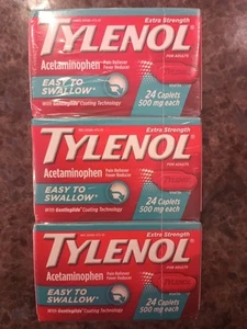 Lot Of 3- Tylenol Extra Strength - 500mg - 72 Total Tablets - EXP: 06/2027 - Picture 1 of 3