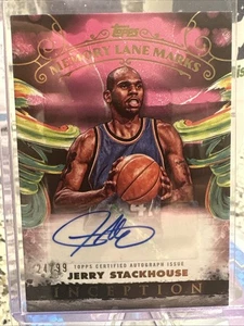 2024-25 Topps Inception Jerry Stackhouse MLM-JSH Pink Memory Lane Marks 24/99 - Picture 1 of 4