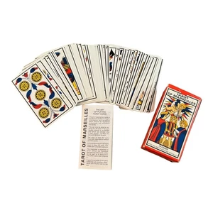 Vintage Tarot de Marsella 78 cartas con folleto de instrucciones - Imagen 1 de 1