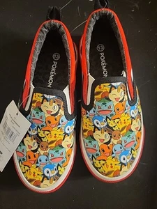 Ground UP Pokemon PIKACHU Slip-On Canvas Sneaker Shoes Unisex Sz 13 Children’s - Picture 1 of 9