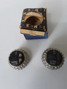 Two IBM Selectric Typewriter Element Balls Letter Gothic 12 & Courier 12 As Is - Picture 1 of 6