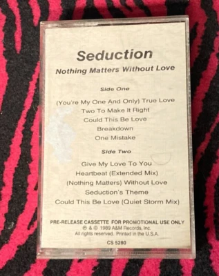 SEDUCTION "Nothing Matters Without Love" RARE PROMO CASSETTE TAPE 1989 Freestyle - Image 1 of 4