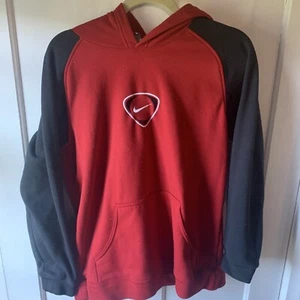 Nike Youth Sweatshirt Red XL (18-20) Vintage Hooded - Picture 1 of 5