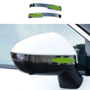 For Nissan X-TRAIL Rogue 2021-2022 Black Steel Rearview Mirror Decor Strip Trim - Foto 1 di 7