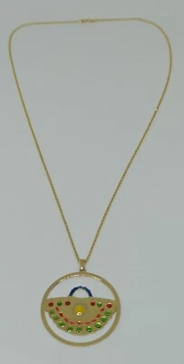 COLLANA IN ARGENTO 925 MAGLIA ROLO 60 CM COFFA SMALTO COLORATO (DMC0012) - Immagine 1 di 4