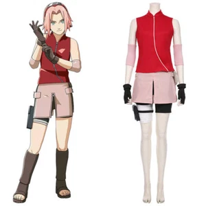 Haruno Sakura Cosplay Costume Outfit Halloween Party Dress new - Picture 1 of 12