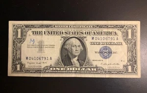 1957 US One Dollar Silver Certificate Blue Seal - Picture 1 of 2