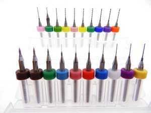 20pz Punte Micro Trapano CNC PCB per Fare Giocattoli .10mm .15.20.. 1.0mm .5 Incrementi - Foto 1 di 1