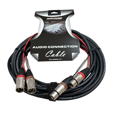 Roxtone SLC702L6 Professional 2-Channel XLR Colored Multi-Patch Snake Cable 20ft - Image 1 of 2