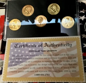 all 50 states of the 1999-2008 CSN Gold Mint State Quarter Collection - Picture 1 of 5