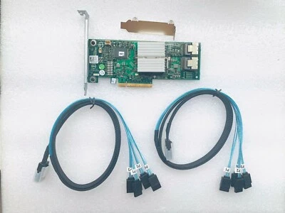 DELL H310 6Gbps SAS HBA FW:P20 9211-8i IT Mode ZFS FreeNAS unRAID 2* SATA Cable - Image 1 of 4