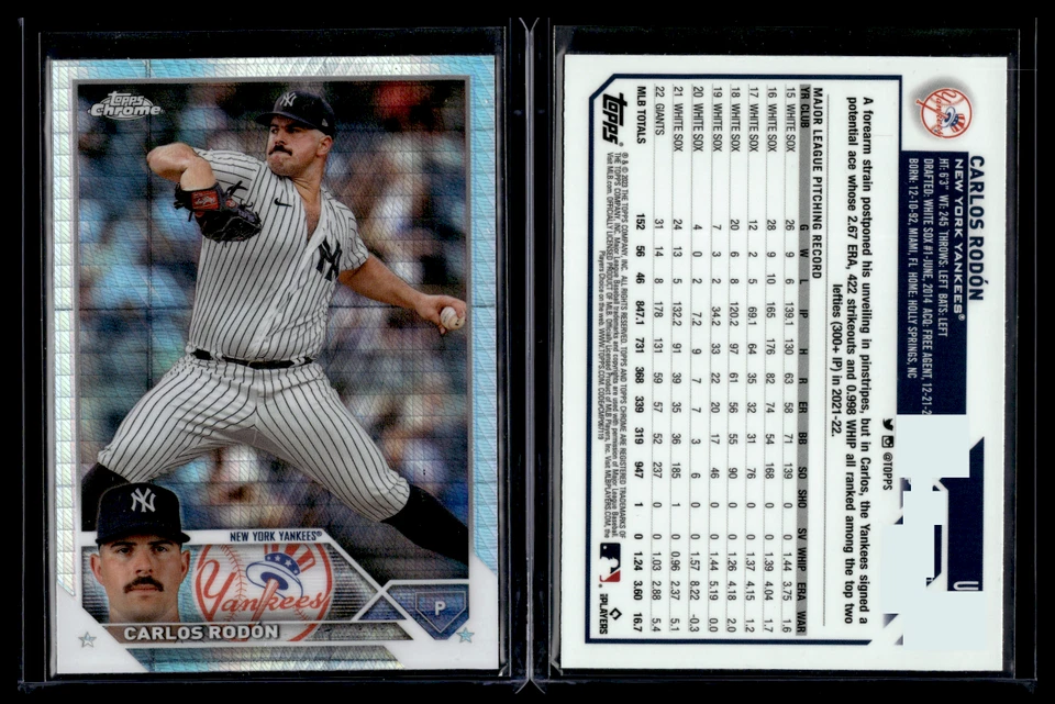 2023 Topps Chrome Update Series Prism Refractor #USC116 Carlos Rodon - Image 1 of 1