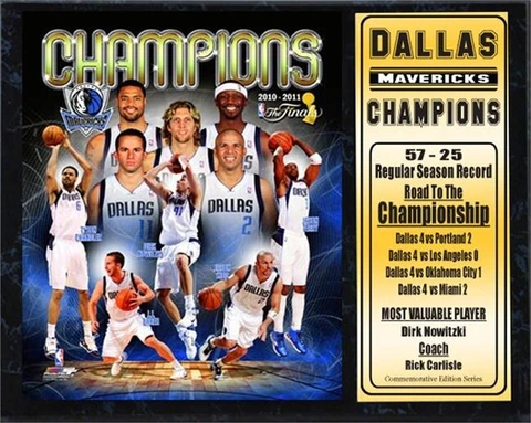 12X15 Stat Plaque - Dallas Basketball Champions Cover