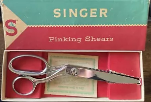 Vintage Singer Pinking Shear Scissors Sewing No. 209 Brazil 9 Inches - Picture 1 of 6