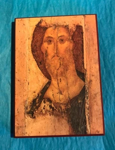 Icono ortodoxo ruso Cristo Redentor placa de pared de madera 5,5"x 4" - Imagen 1 de 7