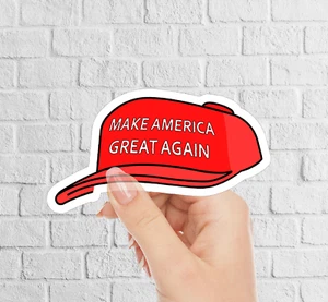 NEW- for 2024 Trump Sticker - MAGA HAT Vinyl Sticker - For Laptop , Tumbler - Picture 1 of 5