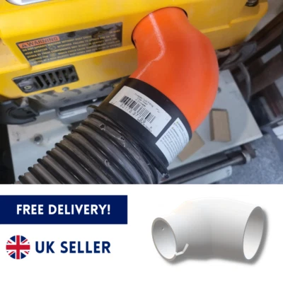 DEWALT DW735 13" 13 Inch Thickness Planer Dust Port Extractor Adaptor 45° 4" UK - Image 1 of 4