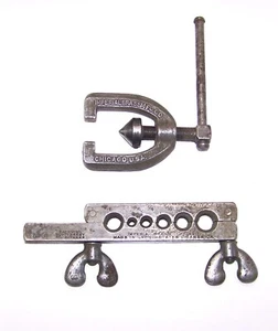 Vintage IMPERIAL BRASS CHICAGO Tube Flaring Tool 93F 2 Pc Set Forged Steel USA - Picture 1 of 3