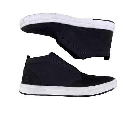 Timberland Hombres Zapatos Chukka Medio Negro Lona Talla 13 EU 47.5 SIN Cordones #A1015 Foto 1 de 4
