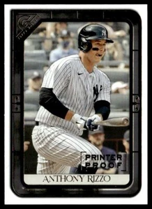 2021 Topps Gallery Printer Proof Anthony Rizzo New York Yankees #24 - Picture 1 of 2