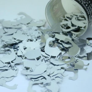 Confetti Duck Silver - 2 Pchs or 1/2 lbs - FREE SHIP (9719) - Picture 1 of 14