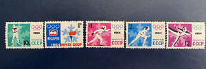 Russia 1964 Sc# 2843-2847 Winter Olympic Games MNH