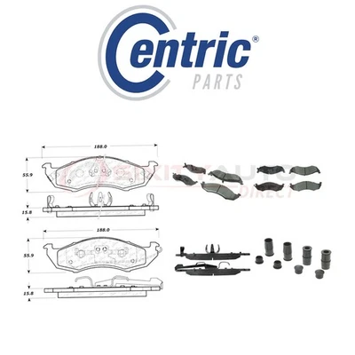 Centric Ceramic Disc Brake Pads w Shims for 1993-2002 Nissan Quest 3.0L 3.3L no Foto 1 de 4