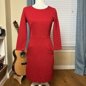 Vestido Boden Agnes Jacquard con Bolsillos Rojo Amapola Talla 2 - Imagen 1 de 9