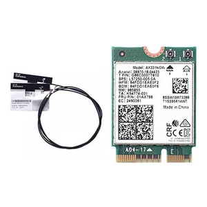 1X(AX201NGW WLAN-Karte mit 2XAntenna 2,4 GHz + 5 GHz WLAN 6 3000 Mbit/S M.22905 - Bild 1 von 7