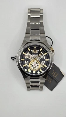 New Bulova 98A224 Maquina Automatic 21 Jewels Full Skeleton Men's Watch - Image 1 of 4