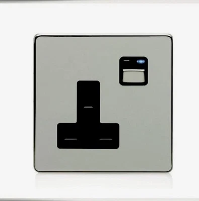 Lightwave RF JSJS LW260 SS 13A Stainless Steel 1 GangSocket Connect Series BNIP - Image 1 of 3