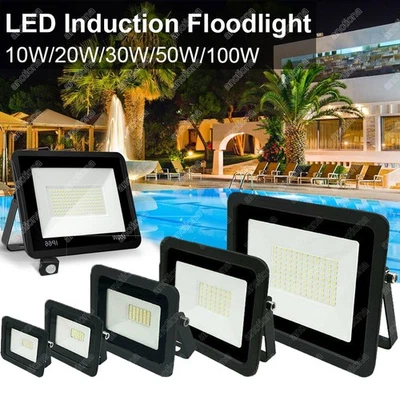LED Strahler Außen Fluter 500W 300W 200W 100W 50W 30W 10W Scheinwerfer Flutlicht - Bild 1 von 4