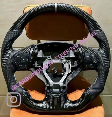 VOLANTE FIBRA CARBONO PARA MITSUBISHI OUTLANDER 07-2013 AÑOS/BLANCO+BOTONES Foto 1 de 3