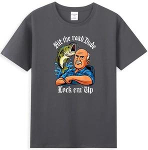 Hit The Road Dude Lock em' Up Funny Men's T-Shirt - Picture 1 of 8