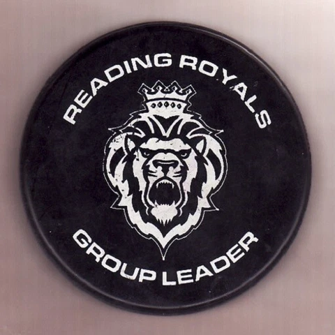 ECHL READING ROYALS white Lion GROUP LEADER PUCK - LAST1 Cover