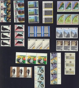 OLANDA 1985-86 STRISCIA X 3 710-712, 669-670, 681-683, 705-706, 674-680 MNH - Foto 1 di 1