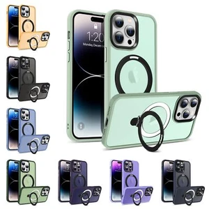 Custodia telefono antiurto supporto anello magnetico invisibile per iPhone 15 16 Pro Max 11 - Foto 1 di 54