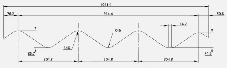 EAVES FILLERS DOPPELSECHS DACHBLECH TRAUFFÜLLER