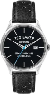 Ted Baker Leytonn Brogue Black Leather Strap Watch BKPLTS2019I - Picture 1 of 3