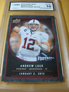 ANDREW LUCK COLTS 2014 UPPER DECK FOOTBALL HEROES # CFH-AL6 GRADED 10 L@@@K - Picture 1 of 1