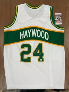 Spencer Haywood Autographed/Signed Jersey JSA COA Seattle Sonics Supersonics - Picture 1 of 5
