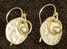 Silpada Sterling Silver Bronze River Shell Dangle Earrings W1670 HTF RARE CUTE