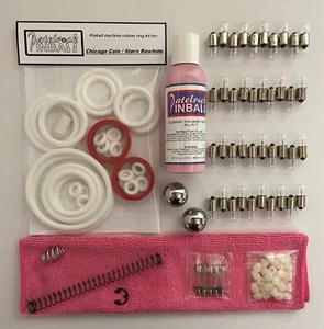 Kit de afinación de mantenimiento de máquina de pinball de cuero crudo Stern/Chicago Coin - Imagen 1 de 3