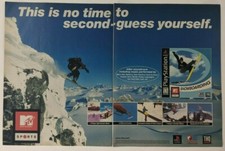 DAMAGED MTV Sports Snowboarding Print Ad Game Poster Art PROMO Official PS1