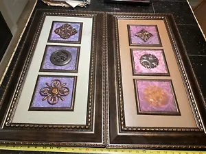 Rare Set Of Kirkland's SHDWBX SPICE SNCTURY ART DECO METAL FRAMED - Picture 1 of 16
