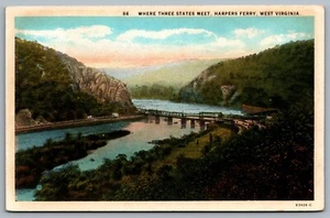 Postcard Harpers Ferry West Virginia c1910s Where Three States & Two Rivers Meet - Picture 1 of 2