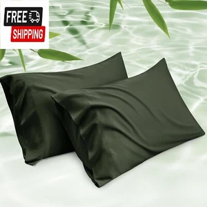 Luxury Satin Pillowcase for Hair and Skin - Satin Pillow case with Zipper 2 Pack - Picture 1 of 13